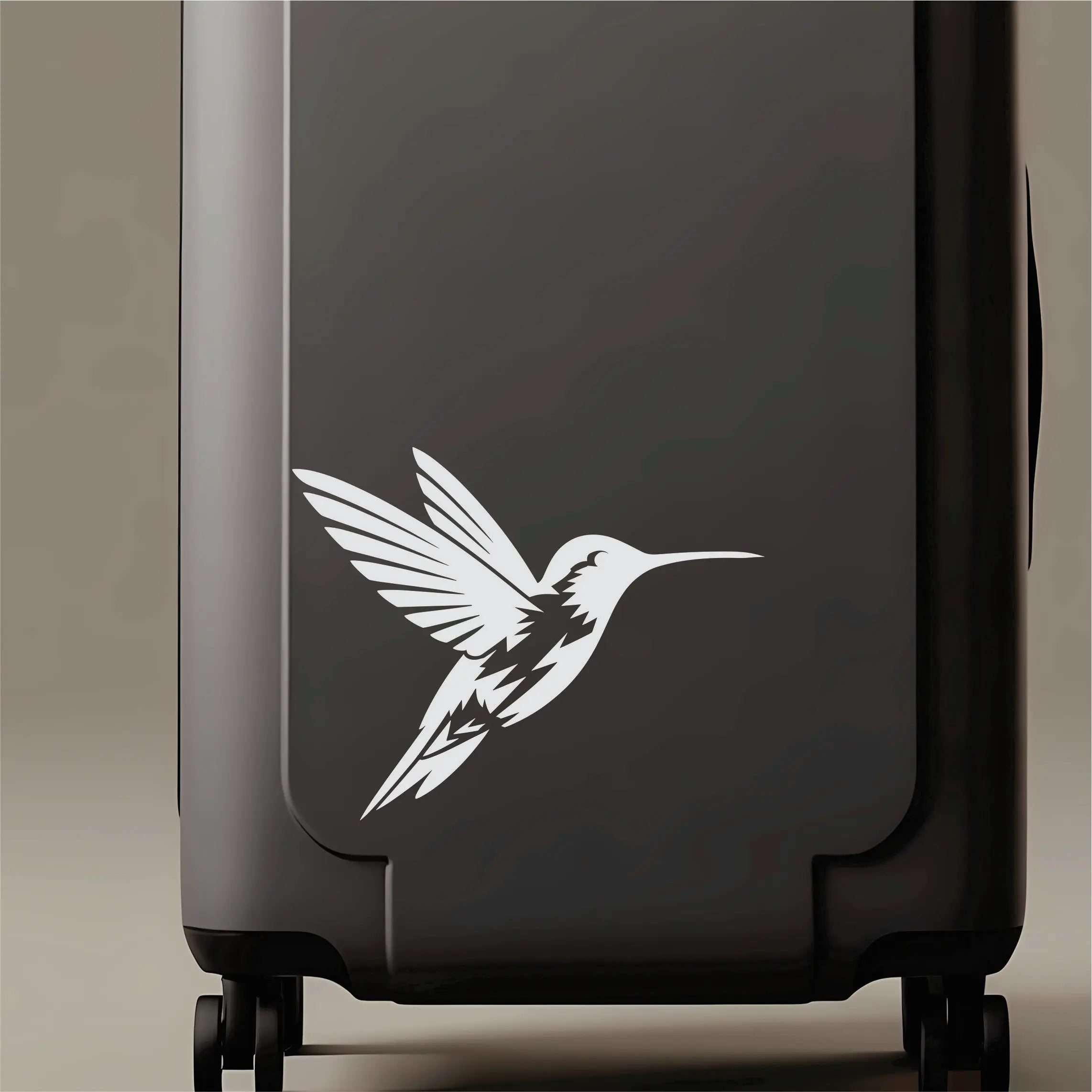 Small hummingbird vinyl decal in a graceful pose, a light bird sticker for car windows, laptops and tumblers of nature and garden lovers.
