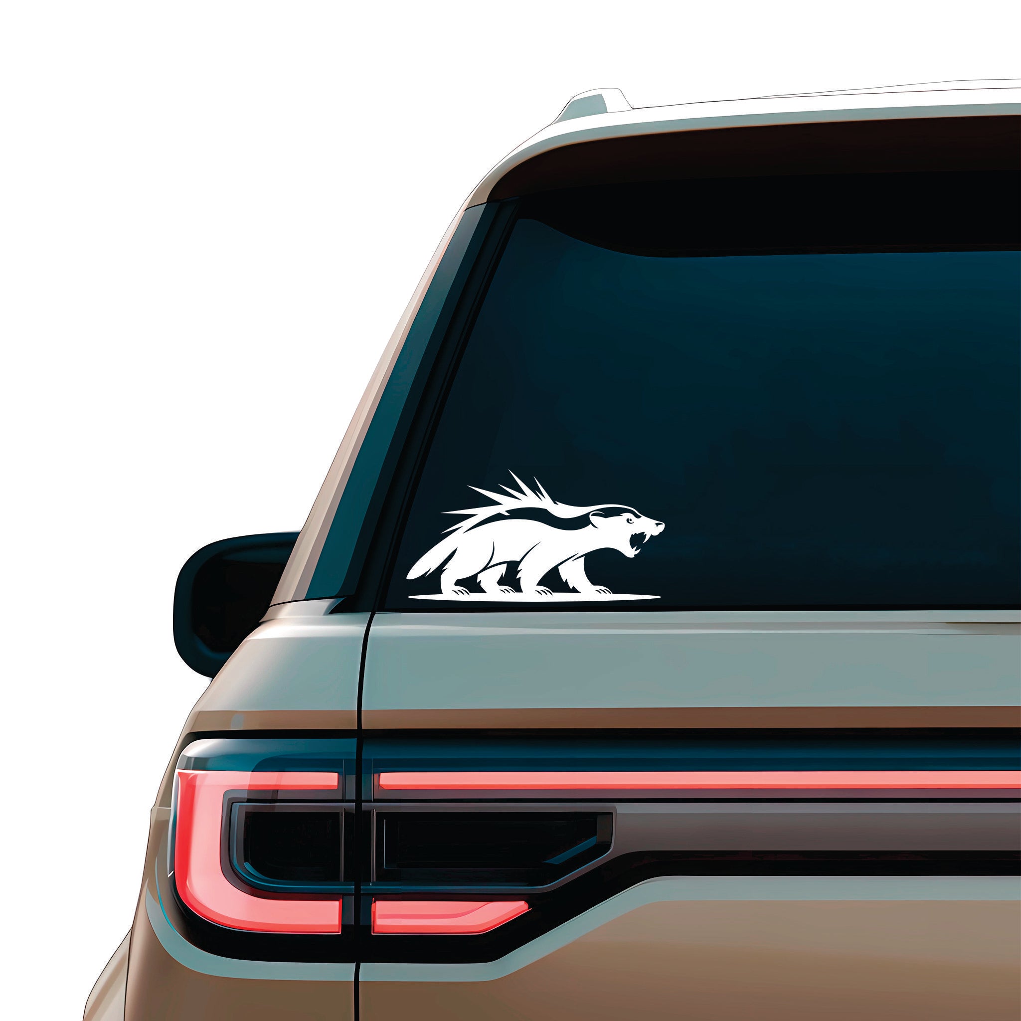 Angry Honey Badger Vinyl Decal Sticker