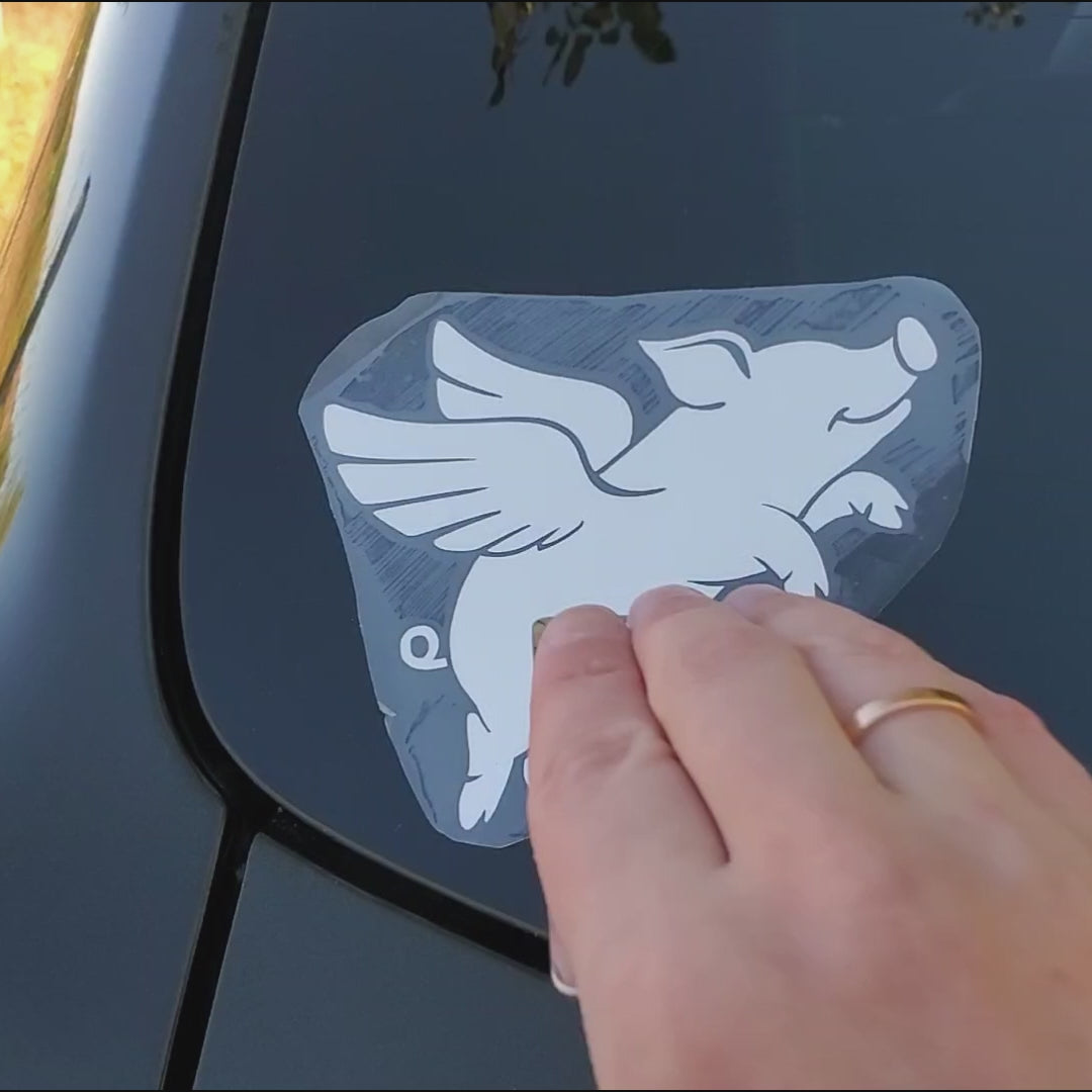 Flying Pig Vinyl Decal
